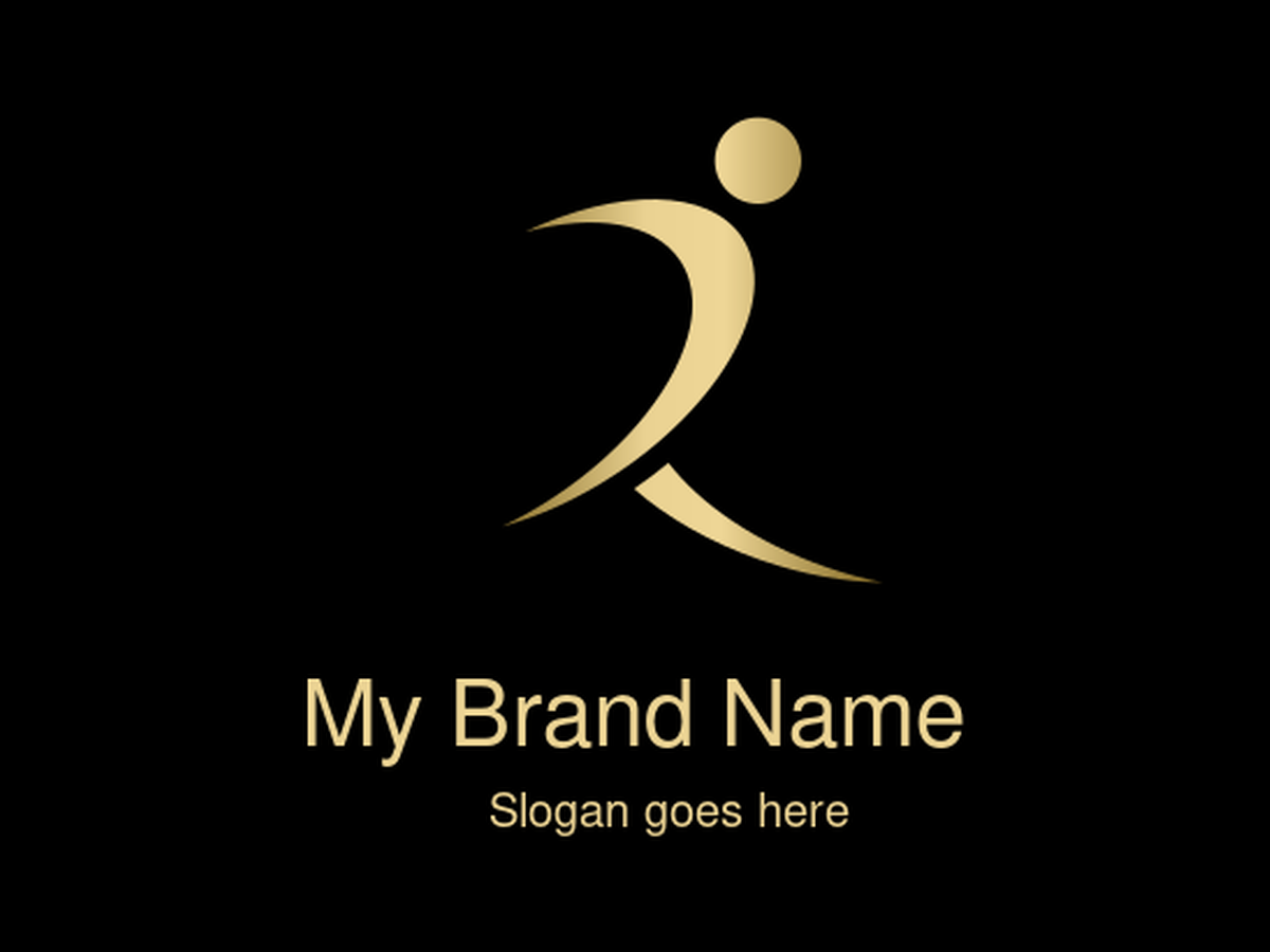 An Energetic Running Figure Logo Design